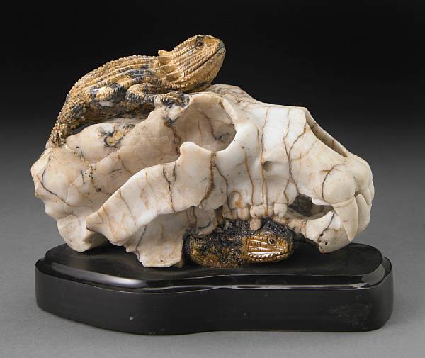 Appraisal: Serpentine Carving of a Horny Toad By Rodin Lee Using