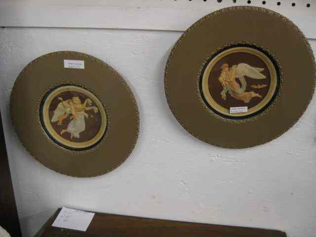 Appraisal: Pair of Victorian Plaques scenes with angel children in flight