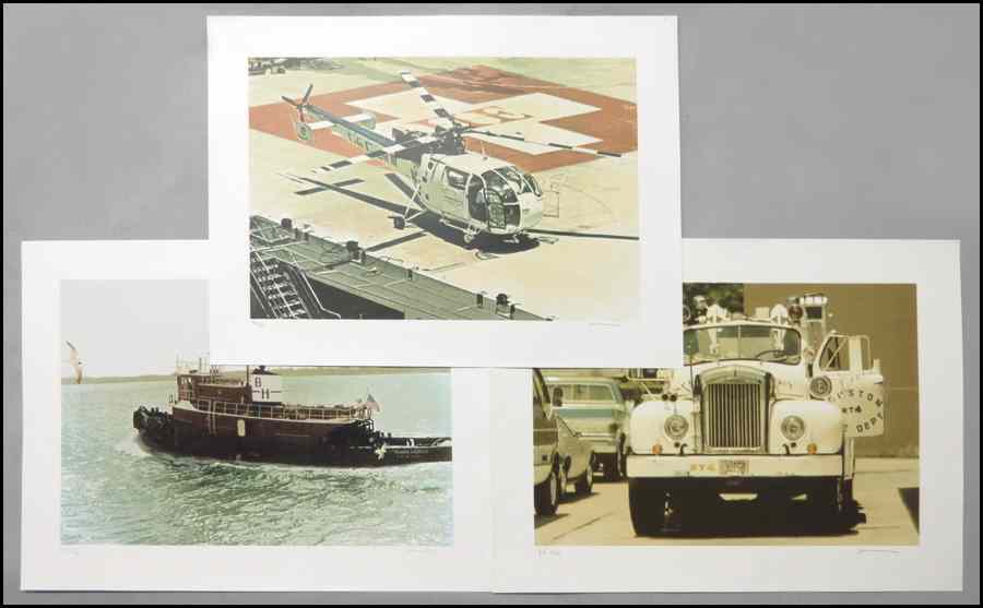 Appraisal: RONALD KLEEMAN AMERICAN B THREE SERIGRAPHS Comprised of ''Texas Tug''