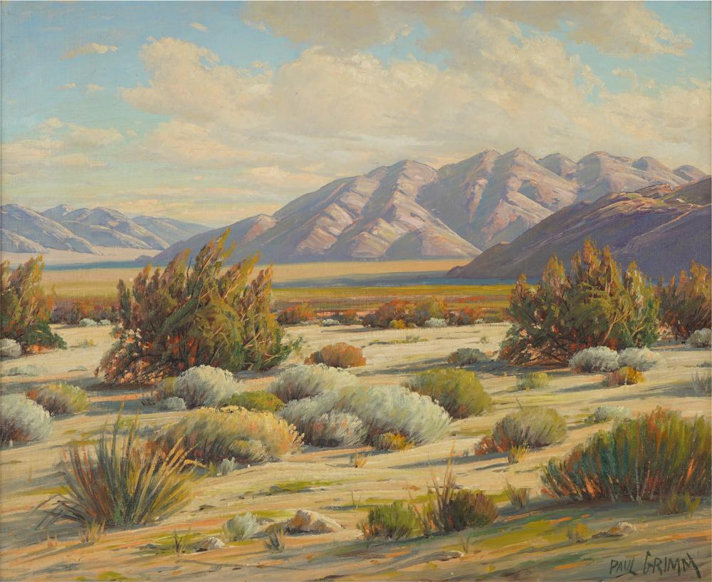 Appraisal: PAUL GRIMM PALM SPRINGS CA - DESERT CONTRASTSoil on board