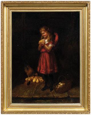 Appraisal: Henry Ihlefeld painting New York - young girl holding a