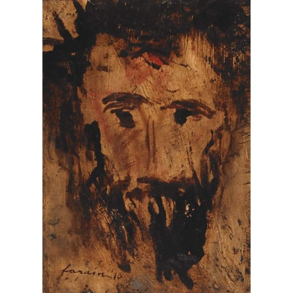 Appraisal: Jean Louis Forain - French HEAD OF CHRIST DETAIL FOR