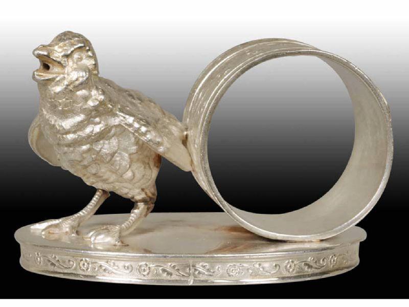 Appraisal: Sparrow Bird Figural Napkin Ring Description Raised oval base No