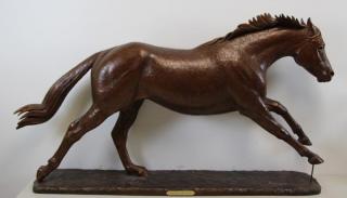 Appraisal: NEWMARK Marilyn Bronze Clad Sculpture Racing the Wind A bronze