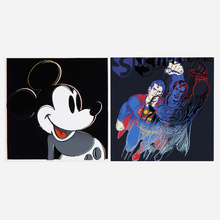 Appraisal: After Andy Warhol SUPERMAN MICKEY TWO WORKS screenprint in colors