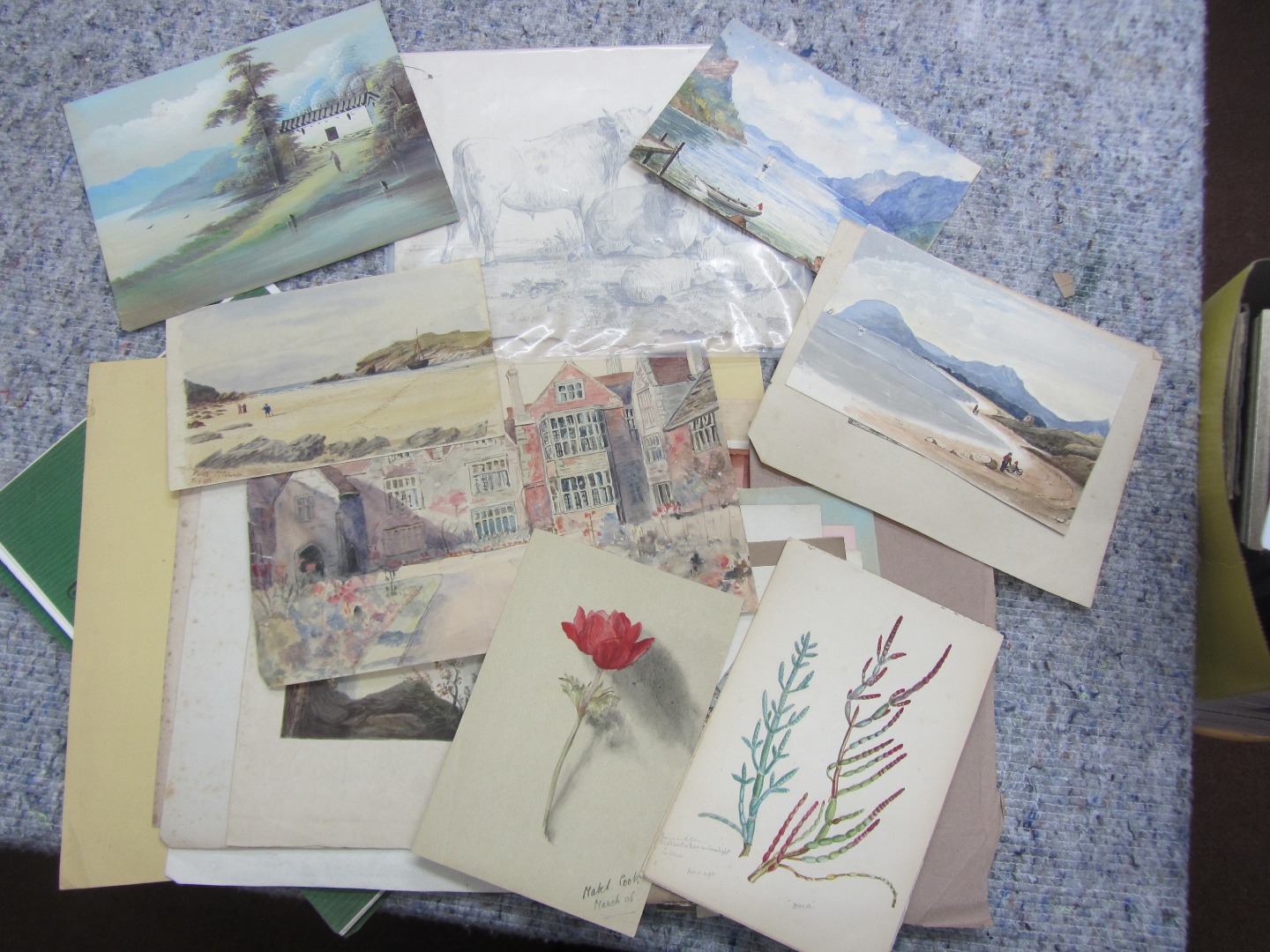 Appraisal: SKETCH BOOKS - a colourful collection includes watercolour sketches some