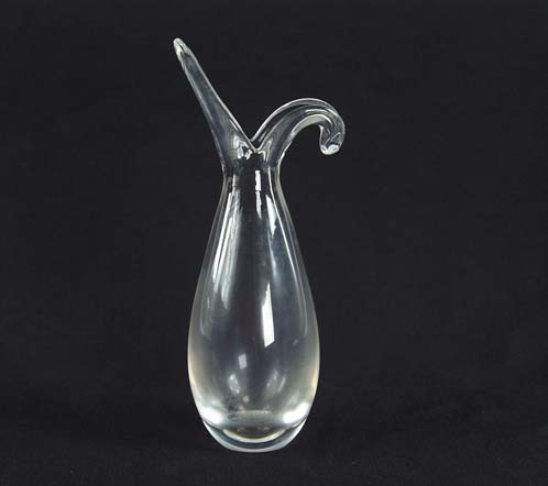 Appraisal: SIGNED STEUBEN EWER Beautiful blown ewer is done in unique