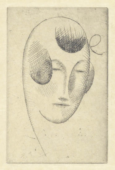 Appraisal: ELIE NADELMAN Woman's Head Drypoint on imitation Japan paper circa