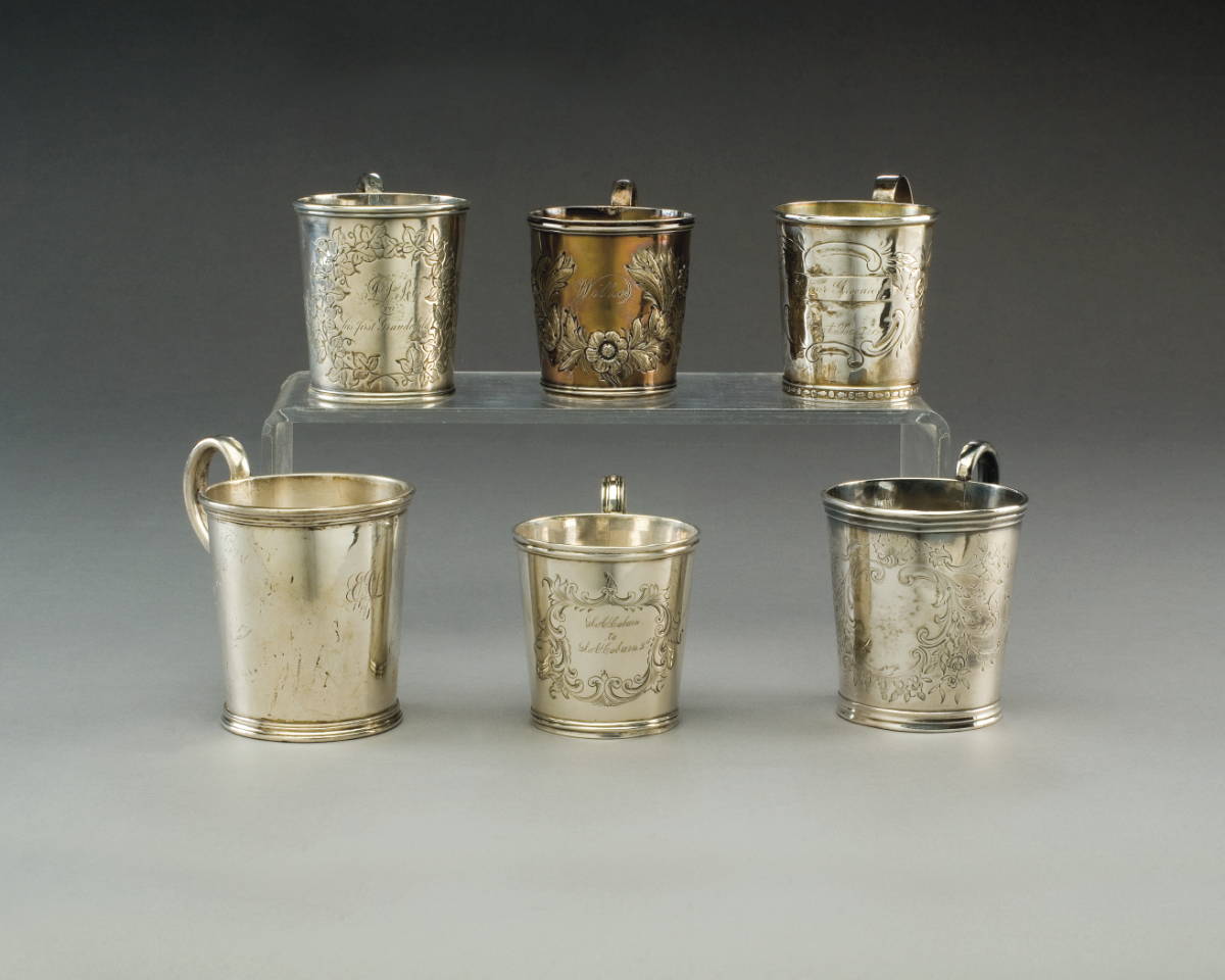 Appraisal: SIX BOSTON MASSACHUSETTS SILVER CHILDREN'S CUPS BIGELOW BROTHERS KENNARD CURRIER