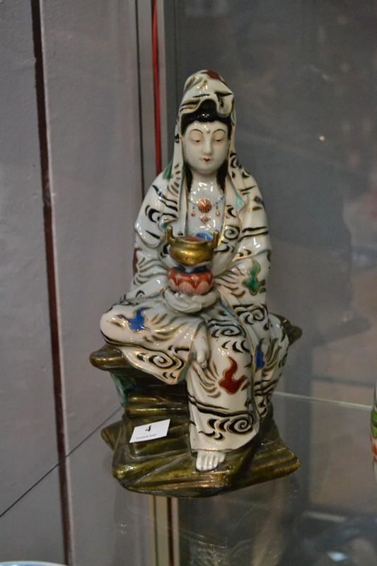 Appraisal: JAPANESE FIGURE OF SEATED FEMALE DIETY