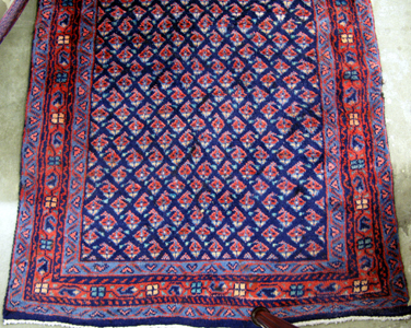 Appraisal: PERSIAN SENNEH RUNNER overall field of repeating tiny boteh on