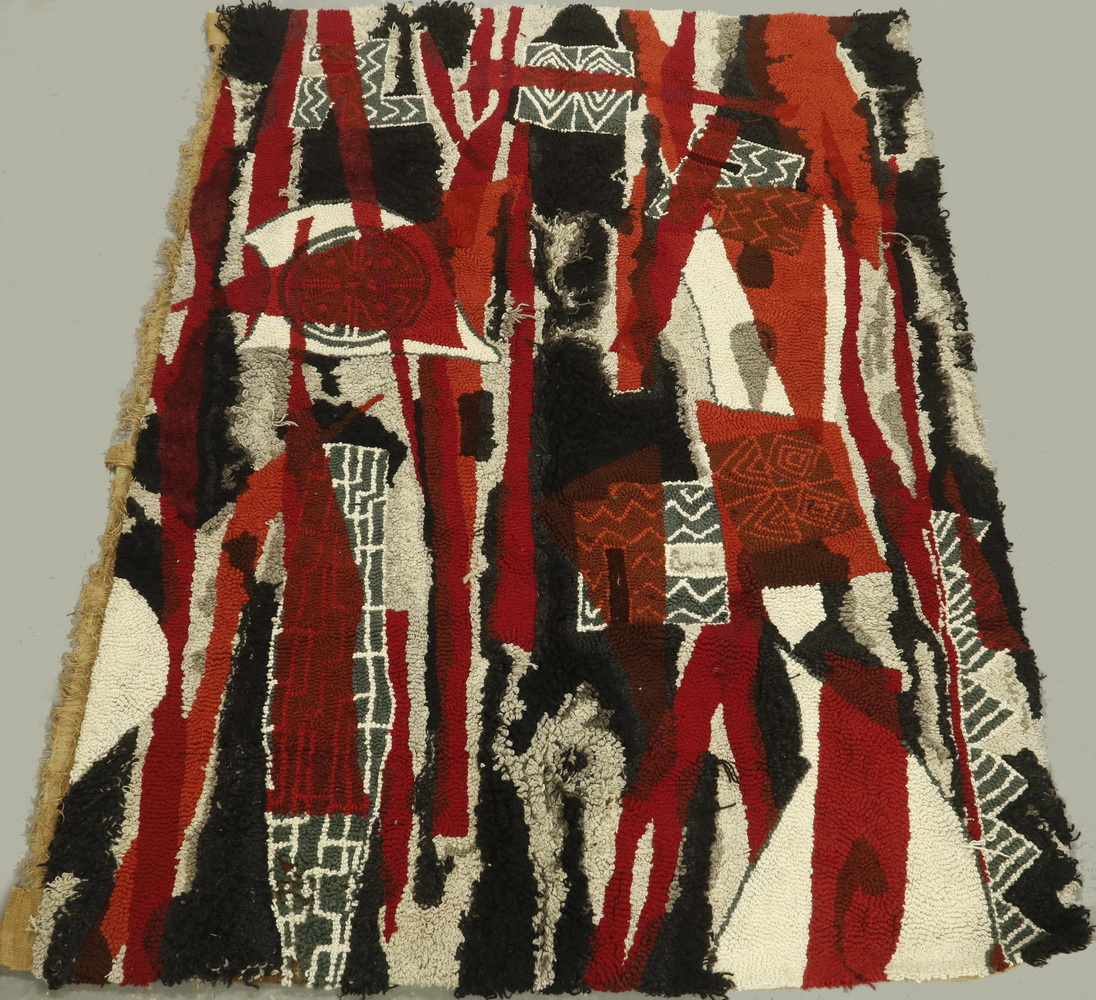 Appraisal: CHILEAN MODERNIST WALL-HANGING TEXTILE Purchased in Abstract Wall Hanging derived