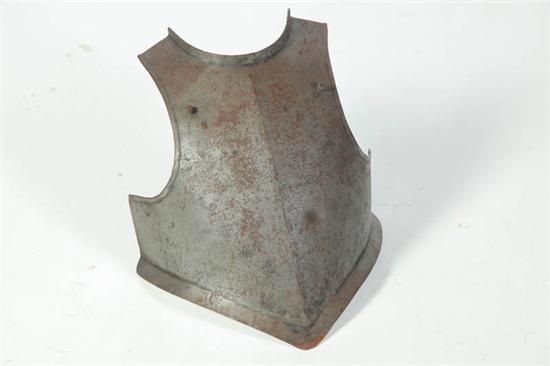 Appraisal: BREAST PLATE European th century or earlier steel Front breast