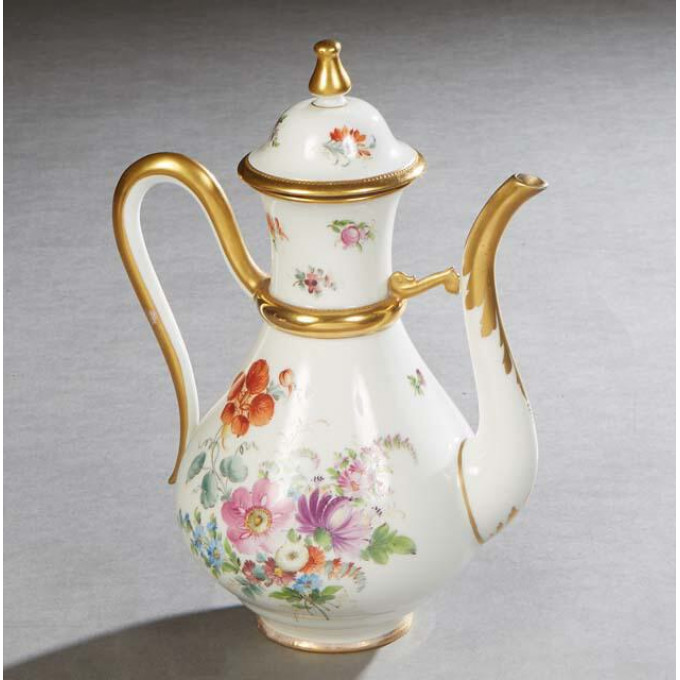 Appraisal: Royal Berlin Porcelain Teapot th c with gilt and hand