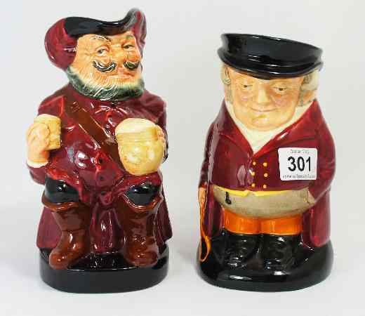 Appraisal: Royal Doulton Large Toby Jugs Falstaff D and Hunstsman D