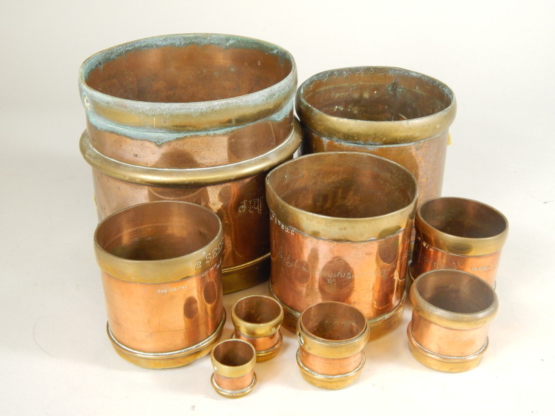 Appraisal: An unusual part set of copper and brass measures some