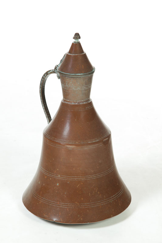 Appraisal: COPPER EWER European or Middle Eastern early th century Tapered