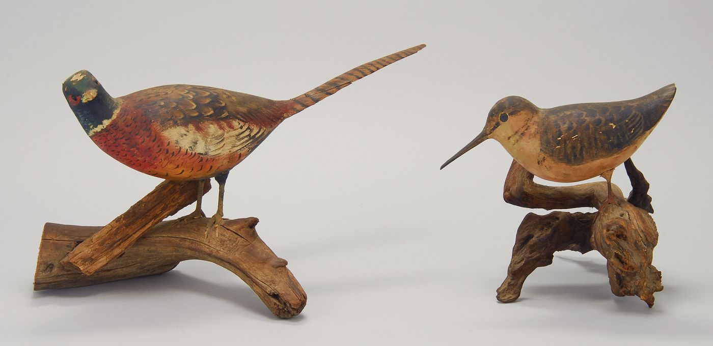 Appraisal: TWO DECOYS BY PETER PELTZ Of Sandwich Massachusetts Life-size woodcock