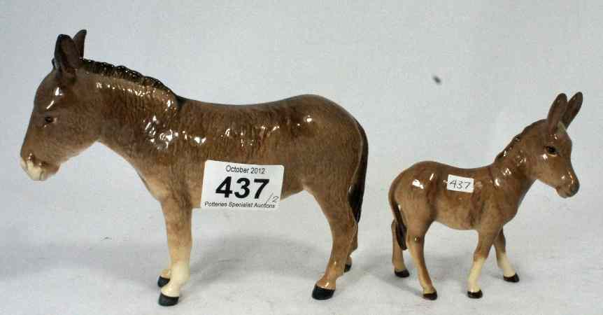 Appraisal: Beswick Donkey and Donkey Foal