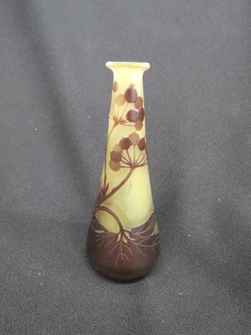 Appraisal: Galle Cameo Art Glass Vase Art Nouveau style floral signed