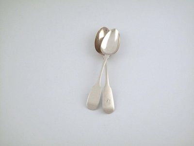 Appraisal: William Kermath a silver Fiddle pattern teaspoon circa length cm