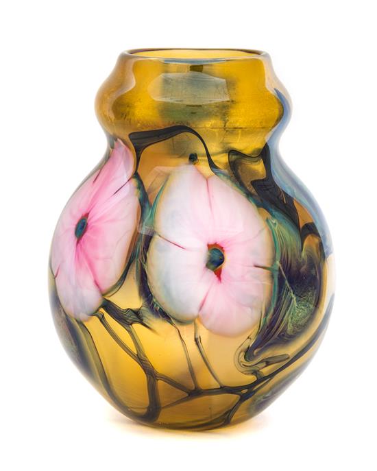 Appraisal: Sale Lot An American Studio Glass Vase Charles Lotton b