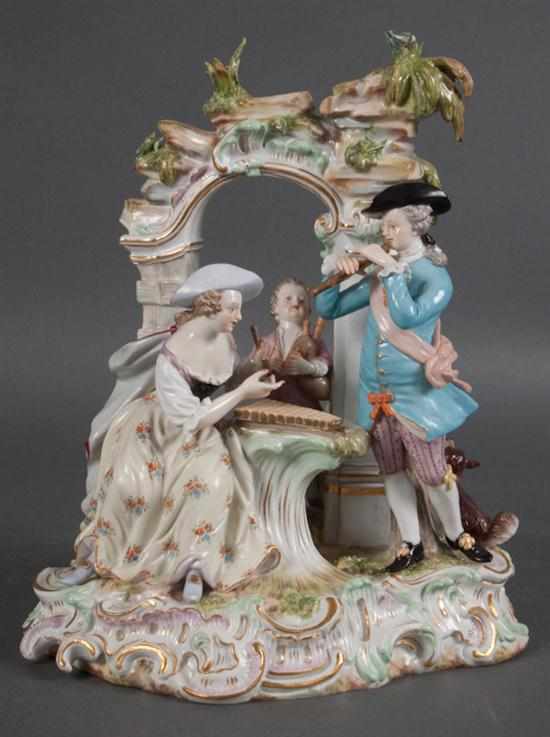 Appraisal: Meissen porcelain figural group of a musical party late th