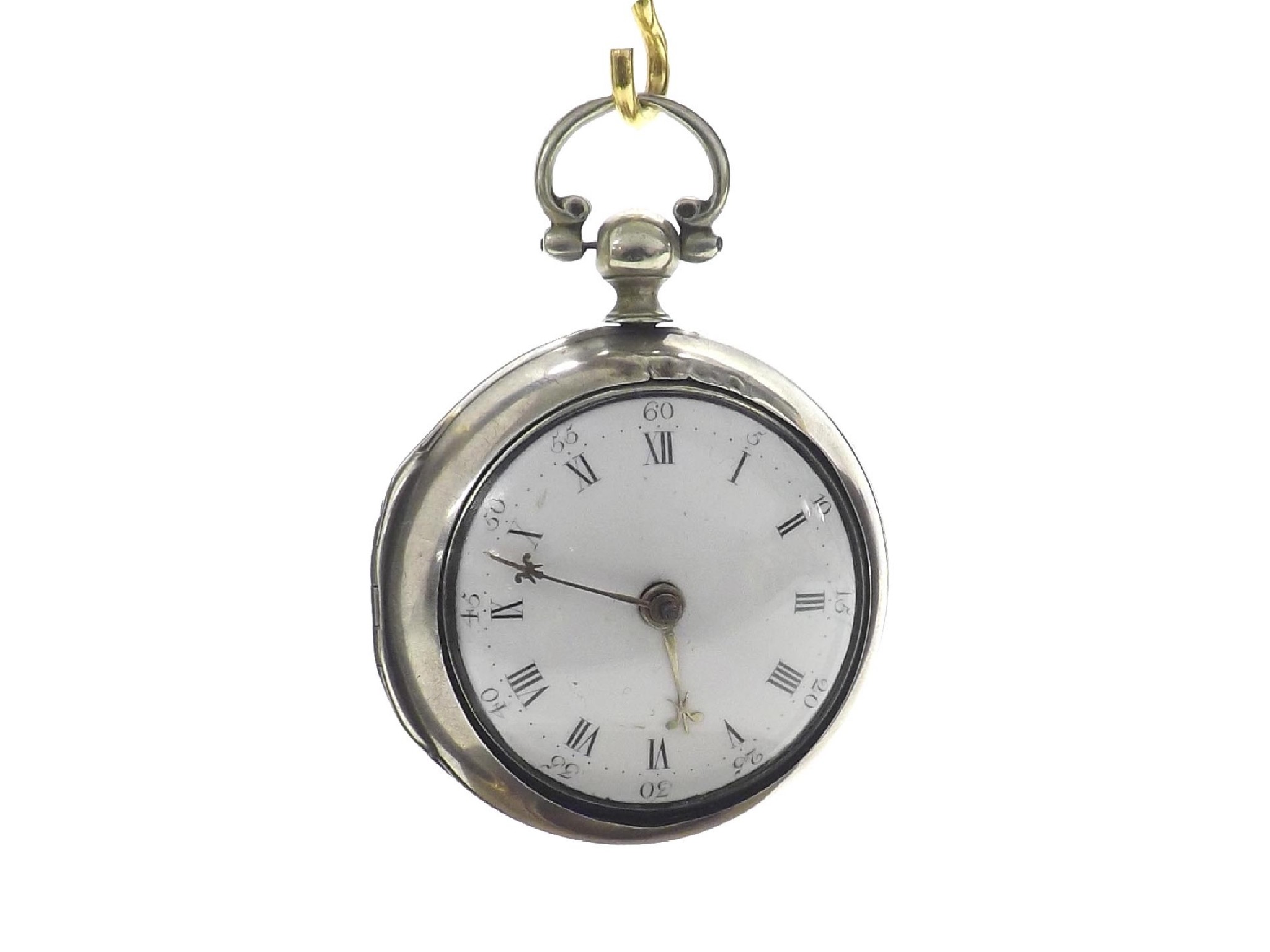 Appraisal: th century verge pair cased pocket watch London the fusee