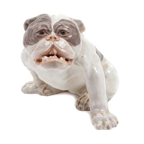 Appraisal: A Royal Copenhagen Bulldog Figure Height inches A Royal Copenhagen