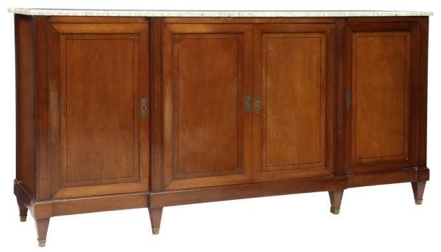 Appraisal: French Louis XVI style mahogany breakfront sideboard early th c