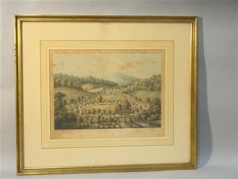 Appraisal: EDUARD BEYER GERMAN - LANDSCAPE IN DISTRICT OF VIRGINIA Lithograph