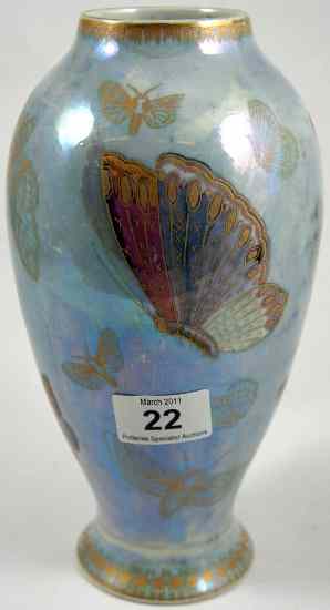 Appraisal: Carltonware Large Butterfly Lustre Vase