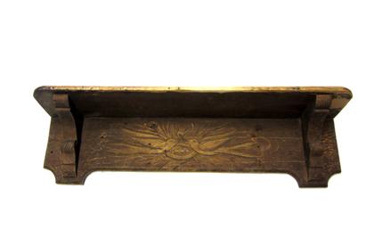 Appraisal: Painted grain painted and decorated hanging shelf th th century