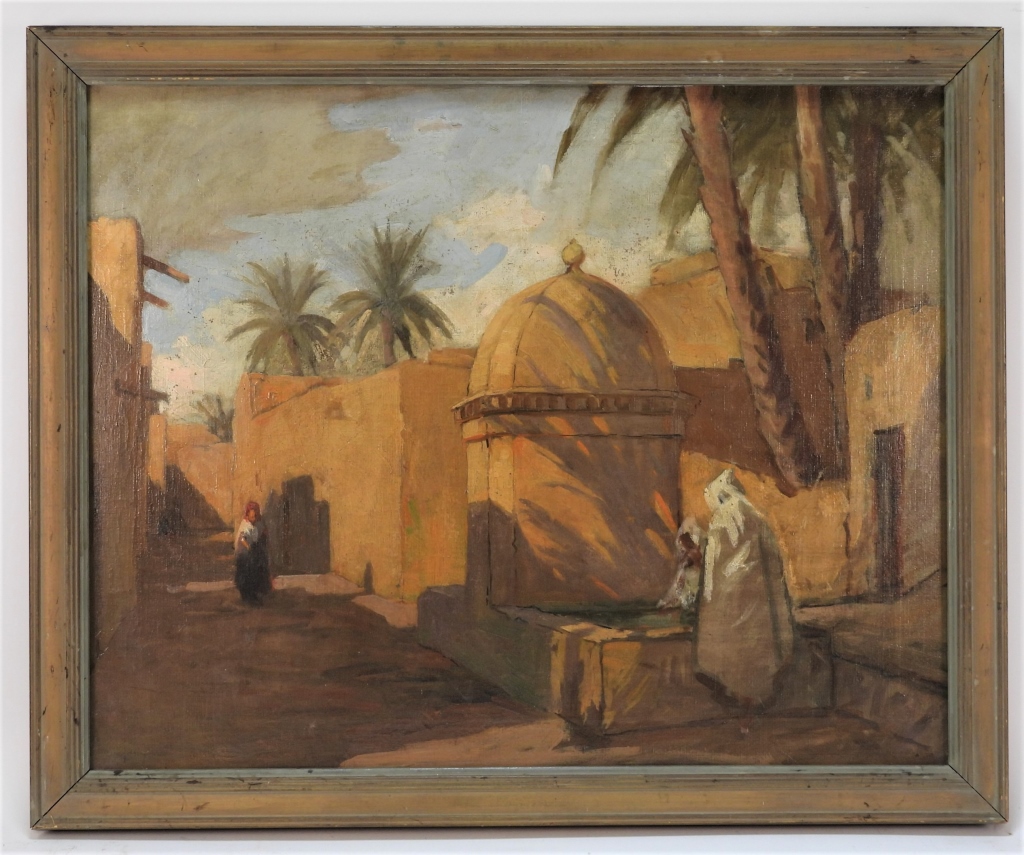 Appraisal: MIDDLE EASTERN ORIENTALIST LUMINIST GENRE PAINTING United StatesEarly th CenturyMiddle