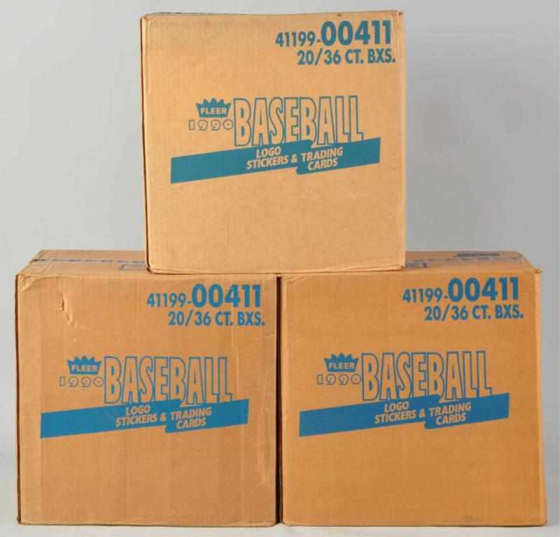 Appraisal: Lot of Fleer Wax Box Cases Description Each wax box