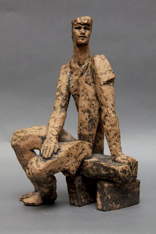 Appraisal: Ana Daltchev Ana Daltchev th c Seated Girl Seated Man