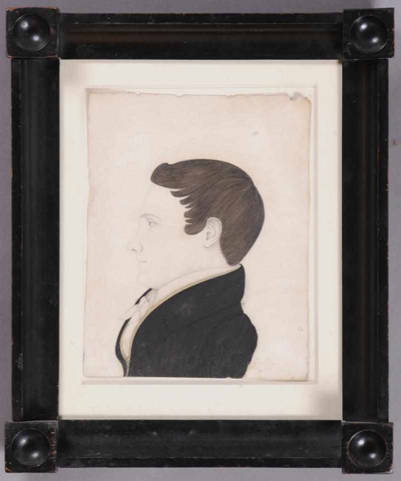 Appraisal: H N TALLEY PORTRAIT OF A YOUNG MAN IN BLACK