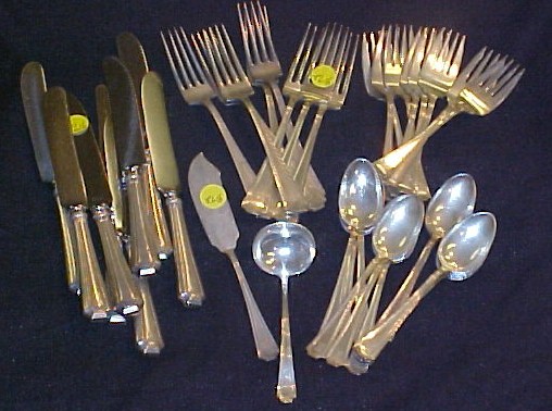 Appraisal: Gorham sterling partial flatware service Fairfax pattern monogrammed includes eight