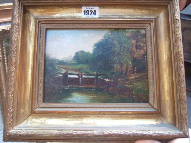 Appraisal: English School late th century A group of three oil