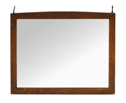 Appraisal: Craftsman Workshop oak framed mirror gustav stickley - eastwood new