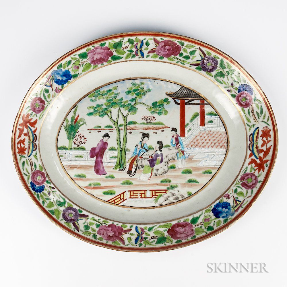 Appraisal: Export Rose Mandarin Platter Export Rose Mandarin Platter China th