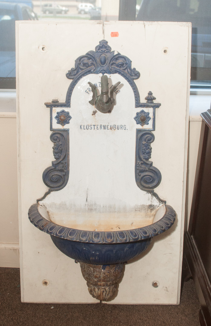 Appraisal: European outdoor fountain Undernumber