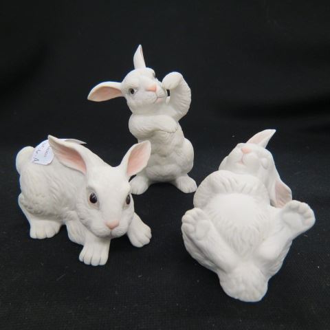 Appraisal: Boehm Porcelain Bunny Rabbits Newborn Sleeping Standing Playing set to