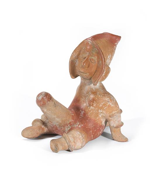 Appraisal: A Colima seated phallic figure Protoclassic ca B C -A