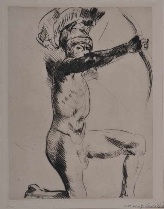 Appraisal: LOVIS CORINTH - FOUR MYTHOLOGICAL STUDIES Three drypoint etchings one