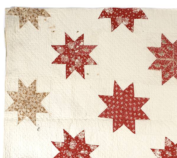 Appraisal: A 'Star of Bethlehem' quilt together with various quilting stands