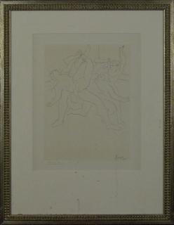 Appraisal: after Pablo Picasso Spanish - Etching Print Four Girls Dancing