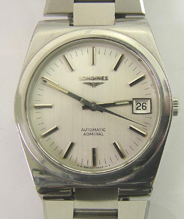 Appraisal: Longines Admiral automatic stainless steel gentleman's bracelet watch calibre L