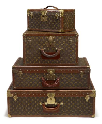 Appraisal: Louis Vuitton hard sided suitcaseretailed saks and co