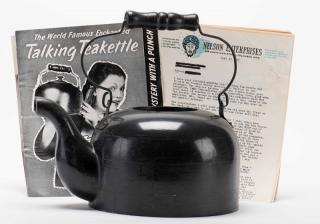 Appraisal: Enchanted Talking Tea Kettle Columbus Nelson Enterprises ca Oversized faux